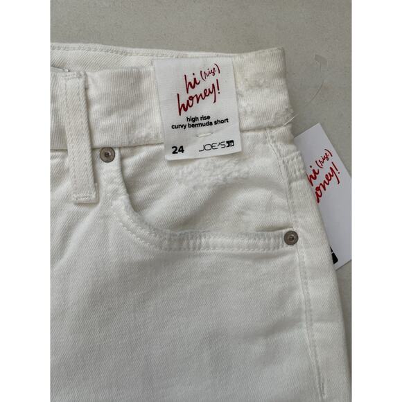 Joe's Shorts Bermuda High Rise Cut Off Distressed Denim Jean Mattie - Picture 3 of 10
